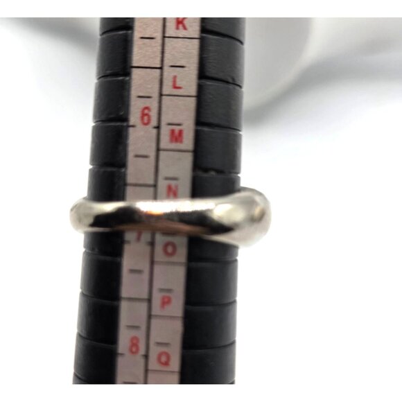 Silver Tone Moon & Stars Band Ring Size 6 Celestial Design - Picture 4 of 4